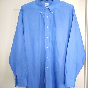 Mens Brooks Brothers Classic Fit Blue Button-Down  Shirt 18/35.